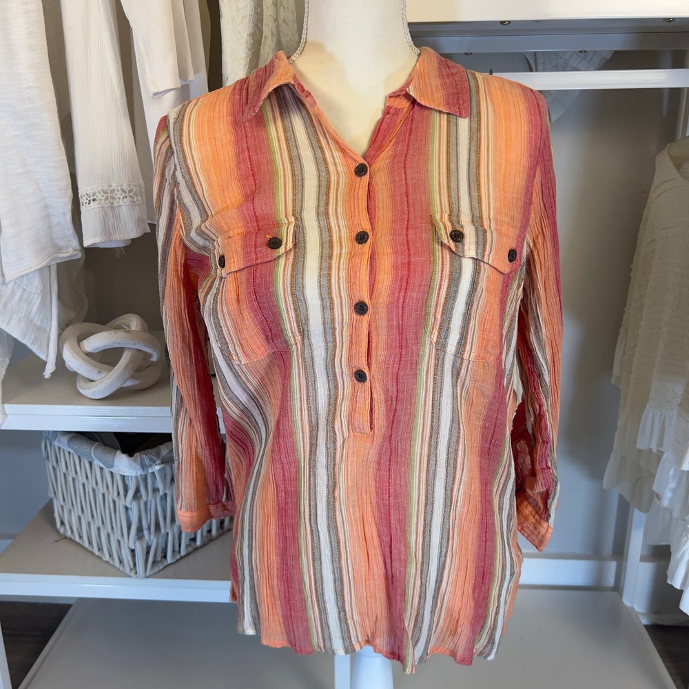 maurices Sz. XL button up summer, spring, lagenlook, boho #2369